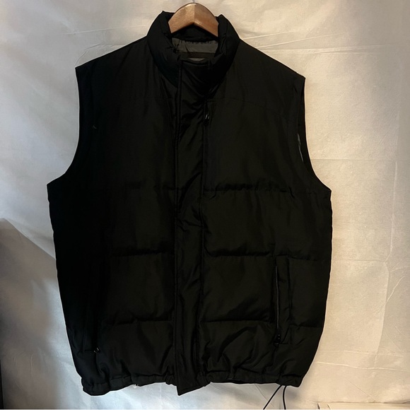 Orion Sport men’s black down filled blocked quilted vest zipper front size Large - Picture 3 of 16